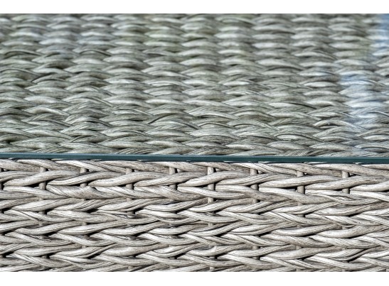 "Боно" журнальный столик из искусственного ротанга (гиацинт), цвет серый в Кургане