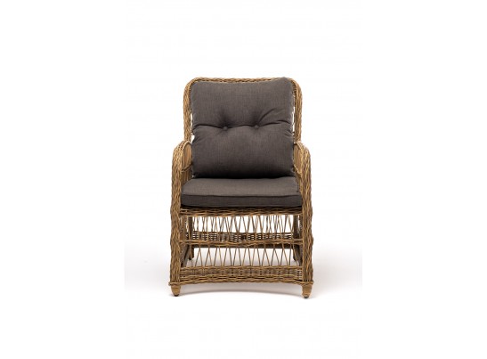 "Цесена" кресло плетеное из искусственного ротанга, цвет соломенный в Кургане