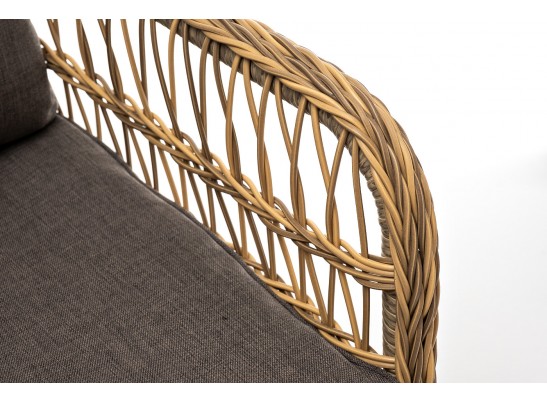 "Цесена" кресло плетеное из искусственного ротанга, цвет соломенный в Кургане