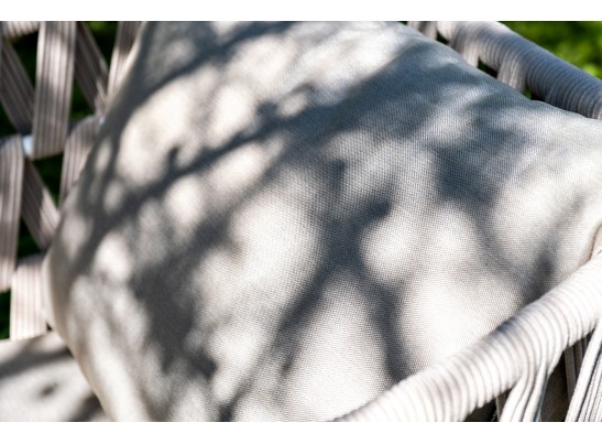 "Диего" лаунж-зона 4-местная плетеная из роупа (веревки), каркас алюминиевый белый, роуп бежевый в Кургане