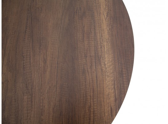 "Диего" обеденный стол из HPL круглый Ø100см, цвет "дуб", каркас белый в Кургане