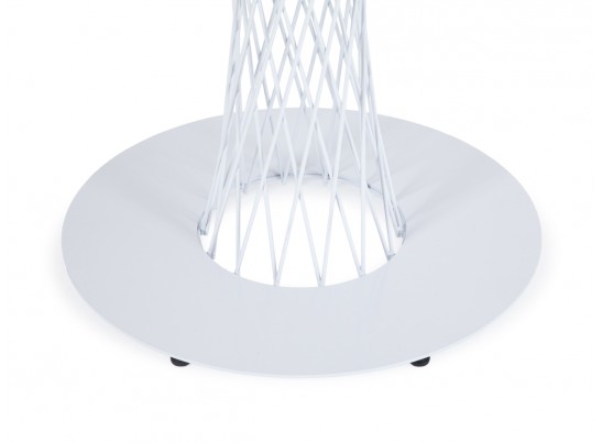 "Диего" обеденный стол из HPL круглый Ø100см, цвет "дуб", каркас белый в Кургане