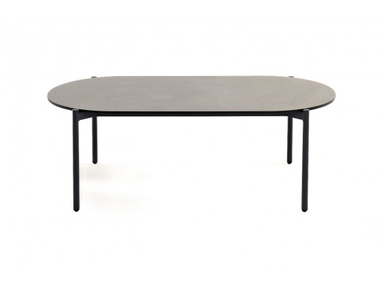 "Диего" журнальный стол из HPL 120х60 H40, каркас темно-серый (RAL7024), цвет "серый гранит" в Кургане