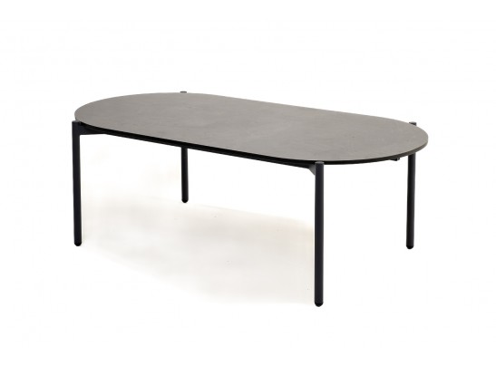 "Диего" журнальный стол из HPL 120х60 H40, каркас темно-серый (RAL7024), цвет "серый гранит" в Кургане