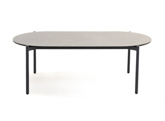 "Диего" журнальный стол из HPL 120х60 H40, каркас темно-серый (RAL7024), цвет "серый гранит" в Кургане