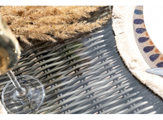 "Дольче" обеденная группа из искусственного ротанга, цвет графит в Кургане