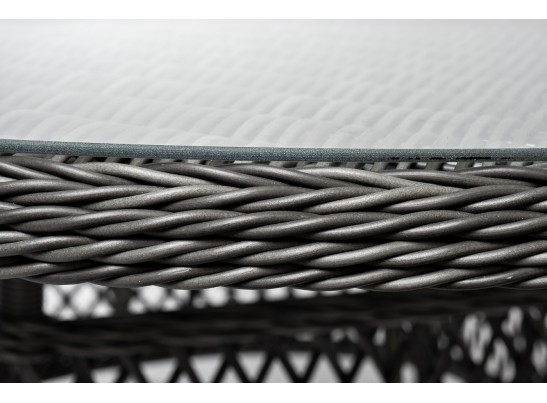 "Дольче" обеденная группа из искусственного ротанга, цвет графит в Кургане