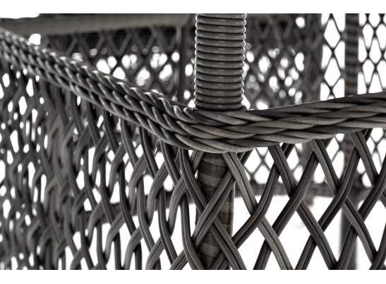 "Дольче" обеденная группа из искусственного ротанга, цвет графит в Кургане