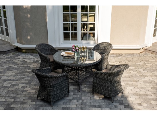 "Равенна" обеденная группа плетеная, цвет графит в Кургане