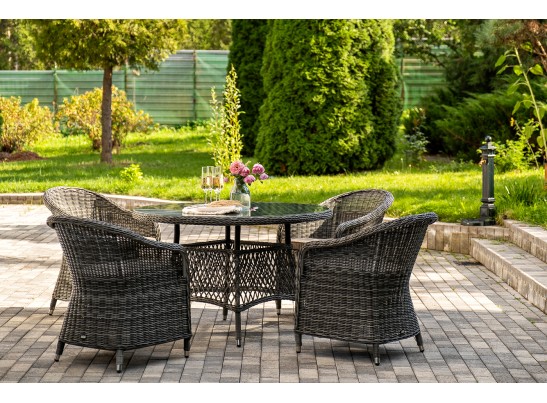 "Равенна" обеденная группа плетеная, цвет графит в Кургане