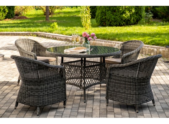 "Равенна" обеденная группа плетеная, цвет графит в Кургане
