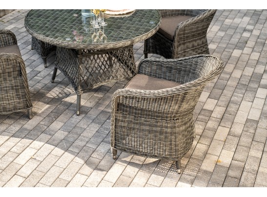 "Равенна" обеденная группа плетеная, цвет графит в Кургане