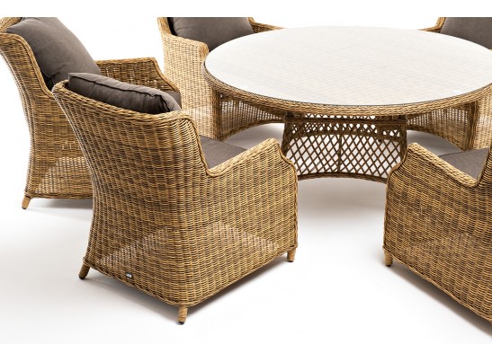 "Эспрессо–150 N" обеденная группа плетеная, цвет соломенный в Кургане