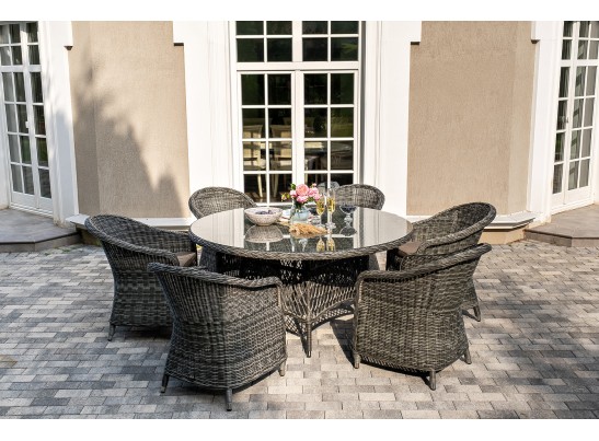 "Эспрессо–150 R" обеденная группа плетеная, цвет графит в Кургане