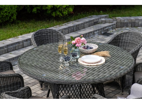 "Эспрессо–150 R" обеденная группа плетеная, цвет графит в Кургане