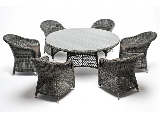 "Эспрессо–150 R" обеденная группа плетеная, цвет графит в Кургане