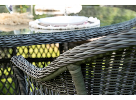 "Эспрессо–150 S" обеденная группа плетеная, цвет графит в Кургане