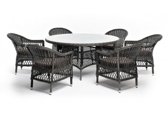 "Эспрессо–150 S" обеденная группа плетеная, цвет графит в Кургане