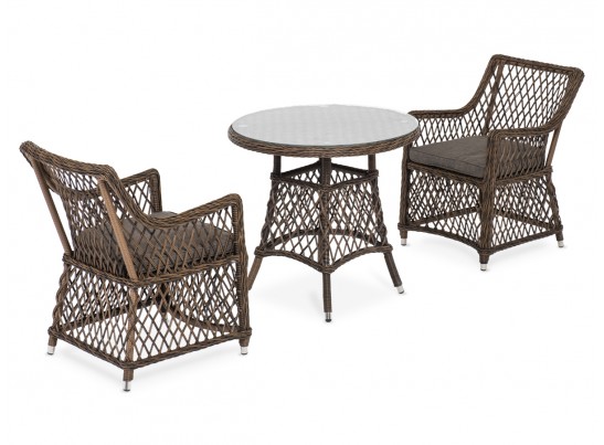 "Эспрессо–80 L" обеденная группа плетеная, цвет графит в Кургане