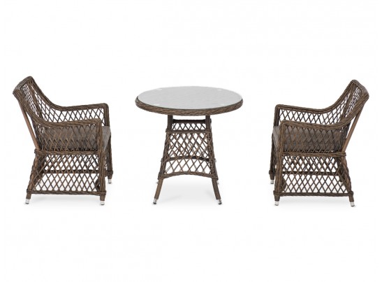 "Эспрессо–80 L" обеденная группа плетеная, цвет графит в Кургане