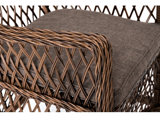 "Эспрессо–80 L" обеденная группа плетеная, цвет графит в Кургане