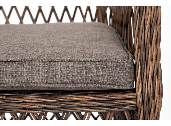 "Эспрессо–80 L" обеденная группа плетеная, цвет коричневый в Кургане