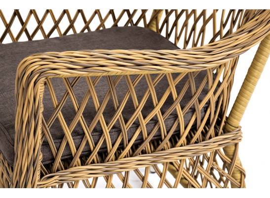 "Эспрессо–80 L" обеденная группа плетеная, цвет соломенный в Кургане