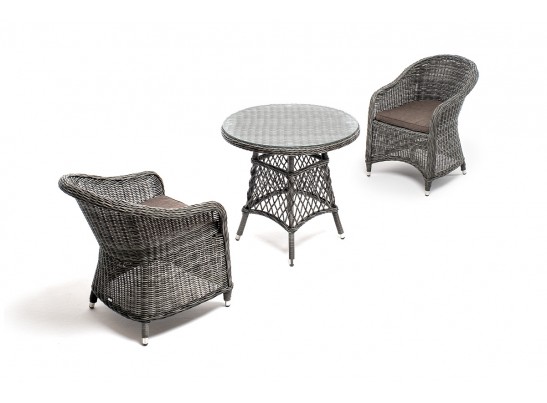 "Эспрессо–80 R" обеденная группа плетеная, цвет графит в Кургане