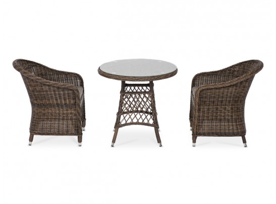 "Эспрессо–80 R" обеденная группа плетеная, цвет коричневый в Кургане