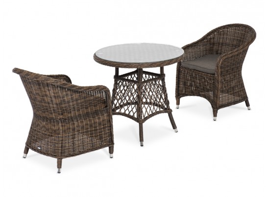 "Эспрессо–80 R" обеденная группа плетеная, цвет коричневый в Кургане