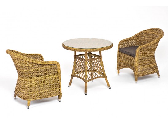 "Эспрессо–80 R" обеденная группа плетеная, цвет соломенный в Кургане