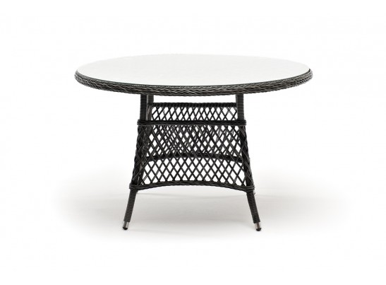 "Эспрессо" плетеный круглый стол, диаметр 118 см, цвет графит в Кургане