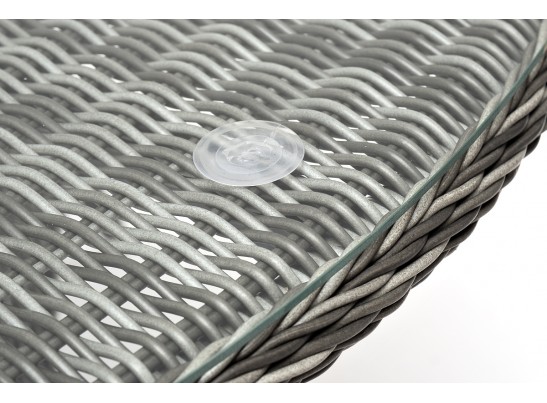 "Эспрессо" плетеный круглый стол, диаметр 150 см, цвет графит в Кургане