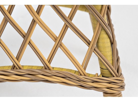 "Эспрессо" плетеный круглый стол, диаметр 80 см, цвет соломенный в Кургане