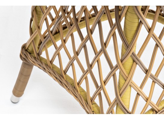 "Эспрессо" плетеный круглый стол, диаметр 80 см, цвет соломенный в Кургане