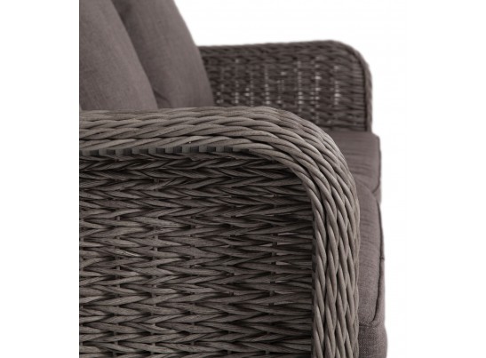 "Гляссе" диван трехместный из искусственного ротанга (гиацинт), цвет серый в Кургане