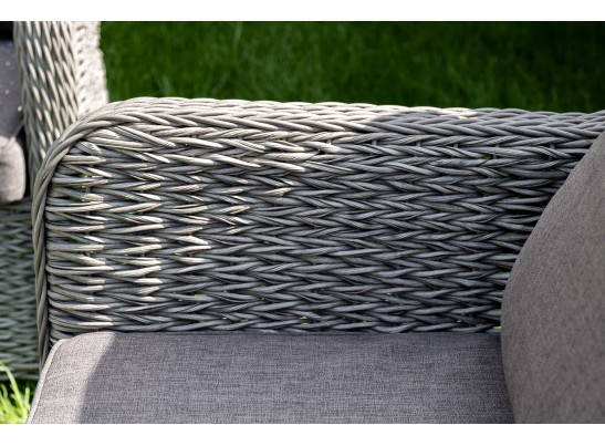 "Гляссе" диван трехместный из искусственного ротанга (гиацинт), цвет серый в Кургане