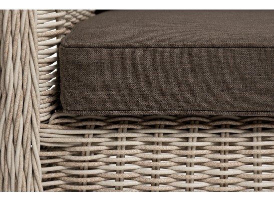 "Гляссе" диван трехместный из искусственного ротанга, цвет бежевый в Кургане