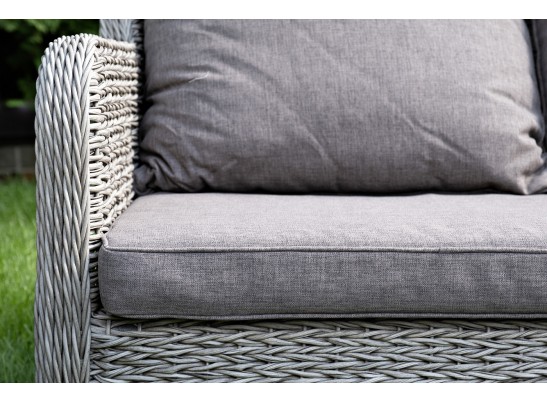 "Гляссе" лаунж-зона из искусственного ротанга (гиацинт), цвет серый в Кургане