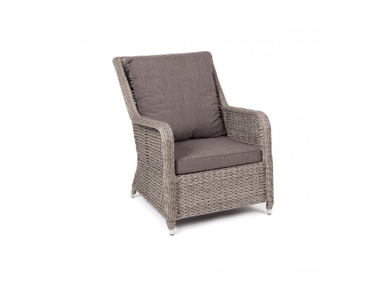 "Гляссе" кресло плетеное из искусственного ротанга (гиацинт), цвет серый в Кургане
