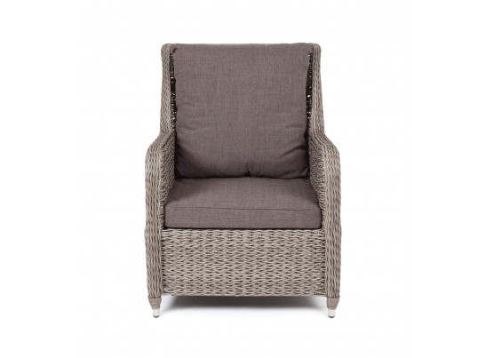 "Гляссе" кресло плетеное из искусственного ротанга (гиацинт), цвет серый в Кургане