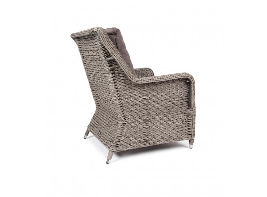 "Гляссе" кресло плетеное из искусственного ротанга (гиацинт), цвет серый в Кургане