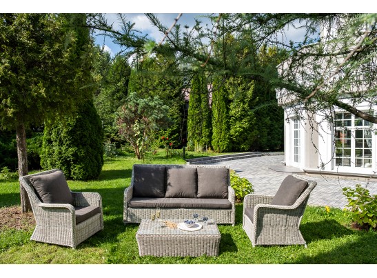 "Гляссе" лаунж-зона из искусственного ротанга, цвет бежевый в Кургане