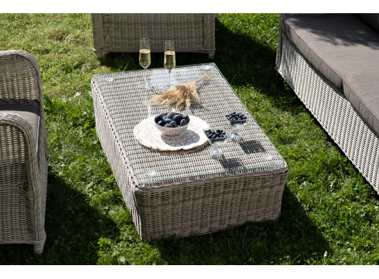 "Гляссе" лаунж-зона из искусственного ротанга, цвет бежевый в Кургане