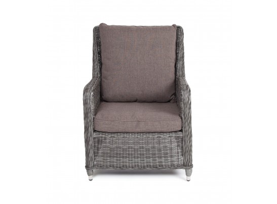 "Гляссе" кресло плетеное из искусственного ротанга, цвет графит в Кургане
