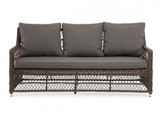 "Гранд Латте" диван трехместный из искусственного ротанга, цвет коричневый в Кургане