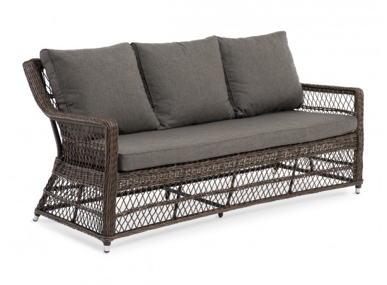 "Гранд Латте" диван трехместный из искусственного ротанга, цвет коричневый в Кургане
