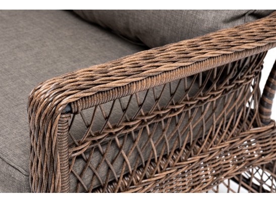 "Гранд Латте" диван трехместный из искусственного ротанга, цвет коричневый в Кургане