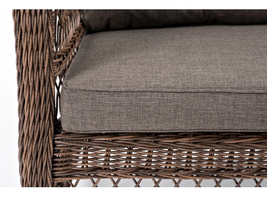 "Гранд Латте" диван трехместный из искусственного ротанга, цвет коричневый в Кургане