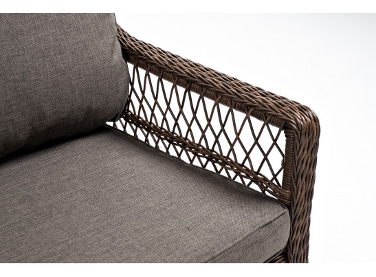 "Гранд Латте" диван трехместный из искусственного ротанга, цвет коричневый в Кургане